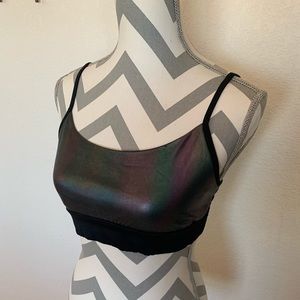 Strappy Metallic Forever 21 Sports Bra